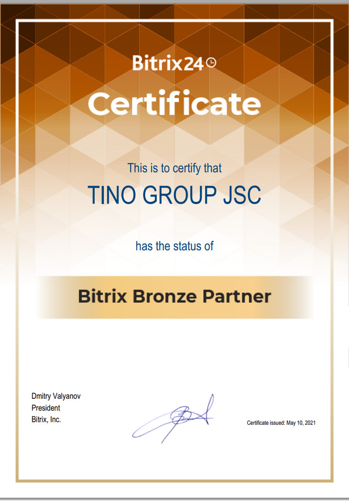 Bitrix24 certificate